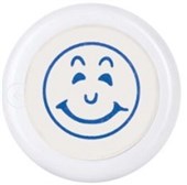 DIXON STAMP 061 SMILEY FACE LARGE BLUE PRE INKED