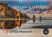 EASY TO SEE DESK CALENDAR FLIP OVER WIRO BOUND ODD YEAR OPD BRANDED