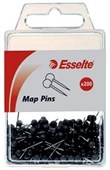 ESSELTE MAP PINS BLACK PACK  200
