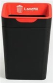 RUBBISH BIN METHOD SYSTEM  OPEN LID 60L OPEN  RED LANDFILL KB060REDLAN