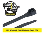 NYLON CABLE TIE 203 X 43MM DOUBLE LOCK BLACK PACK  1000 ECCO