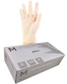 MPH LATEX GLOVES POWDER FREE WHITE SMALL 240MM CUFF PACK  100
