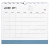 LETTS OF LONDON CONSCIOUS WALL CALENDAR MONTH TO VIEW 300MM X 270MM OCEAN 2023