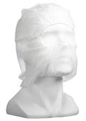 POLYPROPYLENE FULL FACE BALACLAVAS DISPOSABLE WHITE ELASTICATED 25GSM BOX  400 MPH