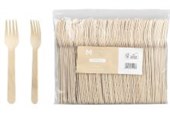 MPH WOODEN FORK NATURAL 160MM LONG FSC 100 LONG TOOTH FORK PACK  100