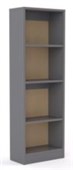 BOOKCASE 1800H X 60W X 300D SILVER