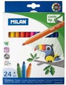 MILAN MARKERS CONIC TIP PACK 24 ASSORTED COLOURS