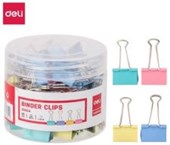 DELI FOLDBACK CLIPS ASSORTED TUB  40