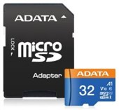 ADATA PREMIER MICROSDHC UHSI A1 V10 CARD WITH ADAPTER 32GB