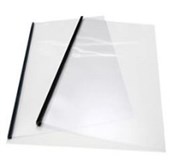 THERMAL BINDING COVERS CLEAR FRONT CLEAR BACK STEELBIND 3MM SPINE COLOUR BLACK PACK OF 100