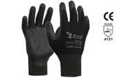 GLOVES BLACK HAWK BLACK POLYAMIDE WITH BLACK FOAM NITRILE COATING LARGE SIZE 9 E420 ESKO