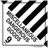 DANGEROUS GOODS TAPE MISCELLANEOUS DANGEROUS SUBSTANCES CLASS 9 PERFORATED ROLL  500 100 X 100