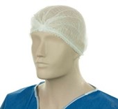 DISPOSABLE CRIMP HATS WHITE 53CM BOX  1000 MPH