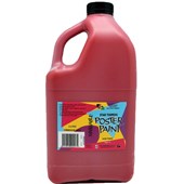 5 STAR TEMPERA POSTER PAINT WASHABLE BOTTLE 2L CRIMSON RED