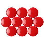 QUARTET MAGNETIC BUTTONS 30MM RED PACK 10
