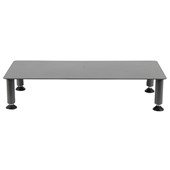 FLUTELINE MONITOR STAND METAL HEIGHT ADJUSTABLE TO 190MM LARGE CHARCOAL
