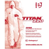 TITAN 220 COVERALL DISPOSABLE POLYPROPYLENE PPSB CE CAT1 MEDIUM WHITE