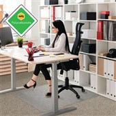 MARBIG TUFFMAT CHAIRMAT POLYCARBONATE CARPET RECTANGULAR 1200 X 1500MM CLEAR