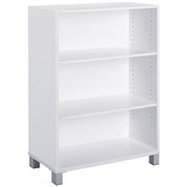 KNIGHT CUBIT BOOKCASE 2 SHELVES W900 X D315 X H1200MM WHITE