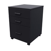 ZEALAND MOBILE 2 DRAWER 1 FILE W465 X D500 X H660MM BLACK