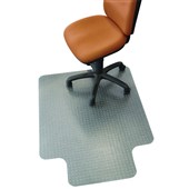 SYLEX CHAIRMAT VINYL KEYHOLE LOW TO MEDIUM PILE CARPET W1140 X L1350MM CLEAR