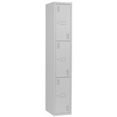 PRECISION CLASSIC STORAGE LOCKER 3 TIER W300 X D457 X H1800MM SILVER GREY