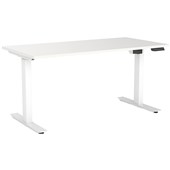 KNIGHT AGILE HEIGHT ADJUSTABLE DESK ELECTRIC 2 STAGE W1200 X D700 X H6801130MM WHITE FRAME WHITE TOP