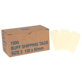 SHIPPING TAGS NO5 MANILLA W120 X L60MM BOX 1000