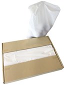 COVERIS KD5 PLASTIC BAG TRAY BAG 15MU W250 X L350MM WHITE PACK 1000