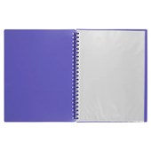 MARBIG DISPLAY BOOK REFILLABLE 20 POCKET A4 PURPLE