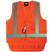 ESKO SAFETY VEST DAYNIGHT WITH CELLPHONE ID AND PEN POCKETS LARGE HIVIS ORANGE