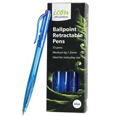 ICON BALLPOINT PEN RETRACTABLE MEDIUM BLUE PACK 10