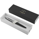 PARKER JOTTER XL BALLPOINT PEN RICHMOND MATTE BLACK CHROME TRIM MEDIUM NIB BLUE GIFT BOX