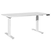 TIDAL PREMIUM ELECTRIC DESK W1600 X D800 X H6601300MM WHITE FRAME WHITE TOP