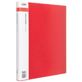ICON DISPLAY BOOK A4 WITH INSERT SPINE 40 POCKET RED