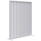 CONNECT 70 FIN SCREEN H1890 X W1500MM WHITE FRAME SNOW VELVET FIN