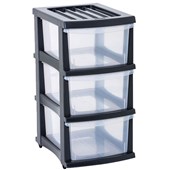 TAURUS STORAGE ORGANISER 3 DRAWER GREY