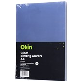 OKIN BINDING COVERS A4 CLEAR 200 MICRON PACK 100