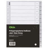 ICON PP INDICES JANDEC TABS A4 GREY