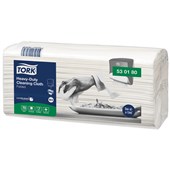 TORK 530180 W4 HEAVY DUTY CLEANING CLOTH FOLDED 355 X 615MM WHITE PACK 70 SHEETS