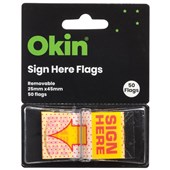 OKIN FLAGS SIGN HERE PACK 50