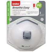 ESKO BREATHE EASY P2 VALVED MASK PACK 2