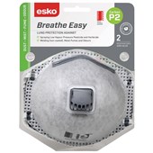 ESKO BREATHE EASY P2 VALVED MASK WITH CARBON FILTER PACK 2