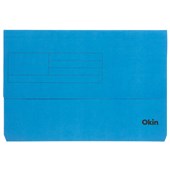 OKIN DOCUMENT WALLET FOOLSCAP BLUE