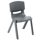 EDEN SQUAD VISITOR CHAIR STACKABLE PLASTIC H385MM GREY