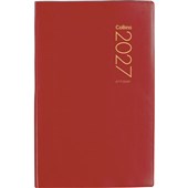 COLLINS DIARY POCKET A71P W74 X L105MM RED DAY PER PAGE ODD YEAR