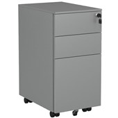 KNIGHT BOOST SLIMLINE MOBILE 2 DRAWER 1 FILE SILVER