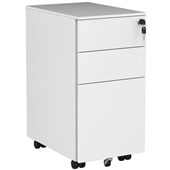 KNIGHT BOOST SLIMLINE MOBILE 2 DRAWER 1 FILE WHITE