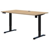 ACCENT RAPID ELECTRIC DESK 1500X800MM BLACK FRAME CLASSIC OAK TOP