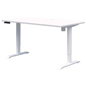 ACCENT RAPID ELECTRIC DESK 1500X800MM WHITE FRAME SNOW VELVET TOP